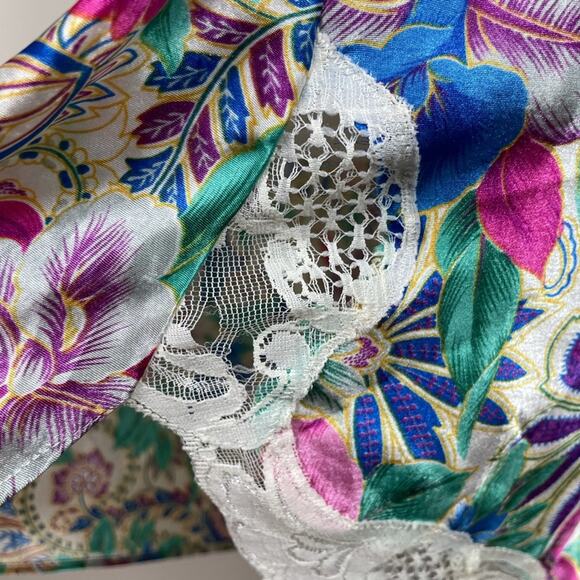 Vtg Victoria's Secret Gold Label Floral Lace Chemise Size Large Whimsy Coquette - Picture 11 of 12